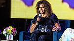 Michelle Obama Sparkles in Glittery Blue Jumpsuit at Essence Festival – Pics