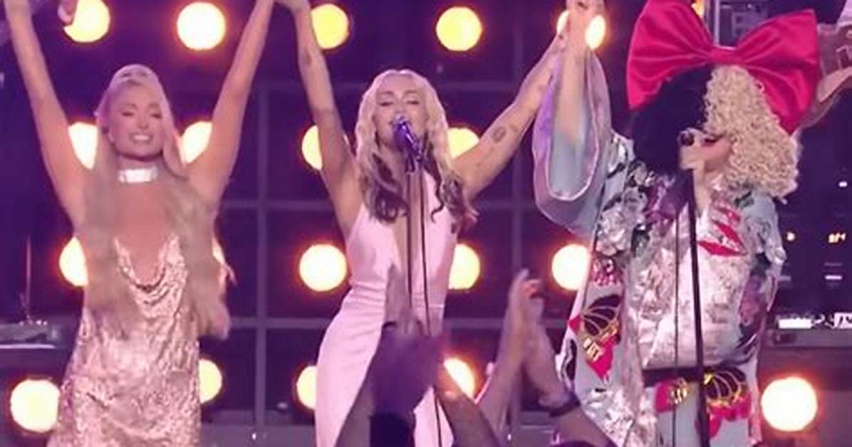 Miley Cyrus & Paris Hilton’s Perform ‘Stars Are Blind’ on Nye – Hollywood Life