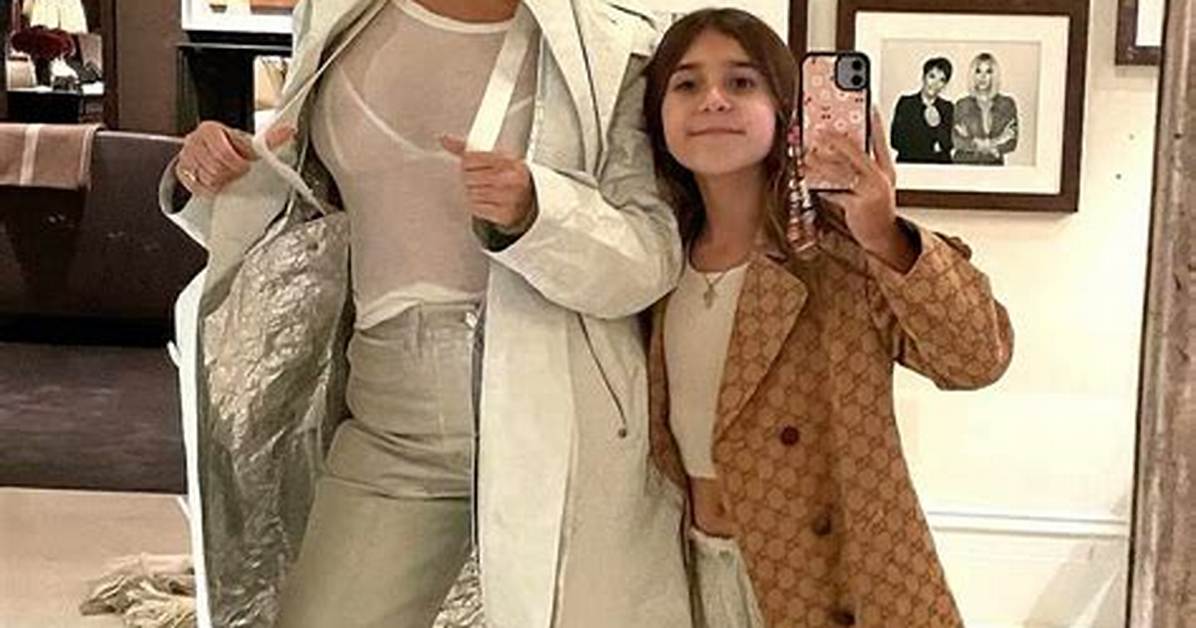 Penelope Disick, 8, Looks Like Mom Kourtney’s Twin as She Snuggles up to Scott in Selfie