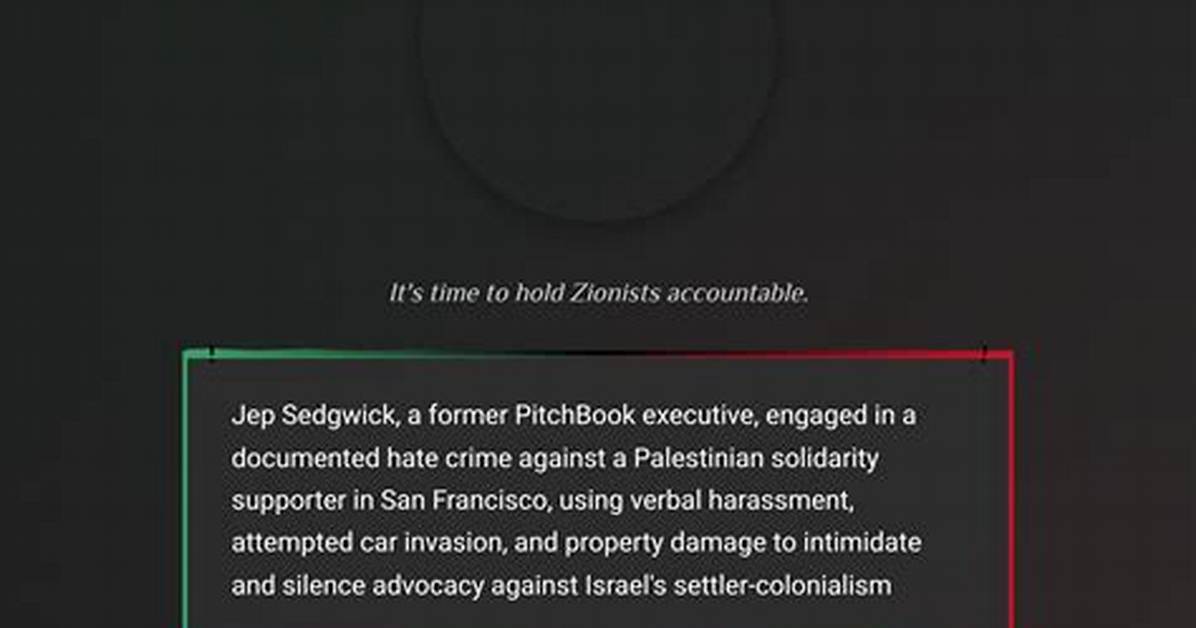Pitchbook Jep Sedgwick Fired for Racist Harassment, Video