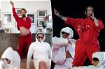 Pregnant Peta Murgatroyd Channels Rihanna’s Super Bowl Performance with Maks & Son in Cute Video