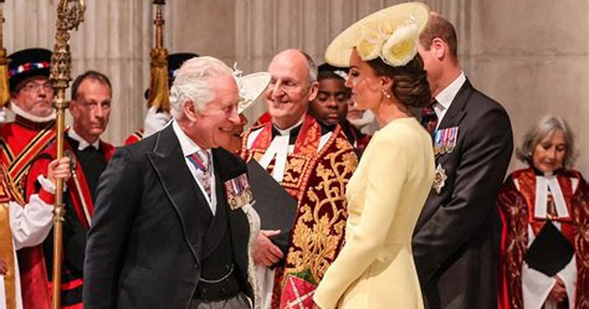 Prince Charles Sweetly Blows Daughter-in-Law Kate Middleton a Kiss at Thanksgiving Service Dinner: Watch
