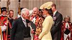 Prince Charles Sweetly Blows Daughter-in-Law Kate Middleton a Kiss at Thanksgiving Service Dinner: Watch