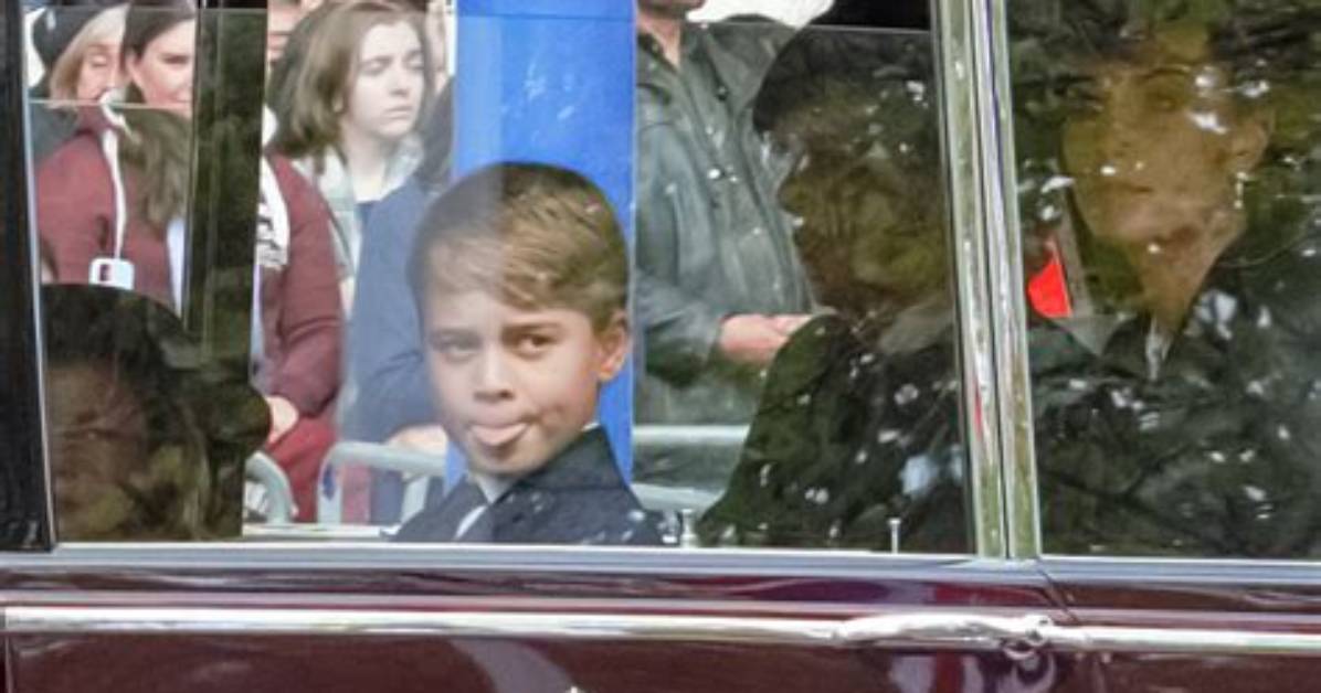 Prince George, 9, Sticks His Tongue out at Photographer After the Queen’s Funeral: Photos
