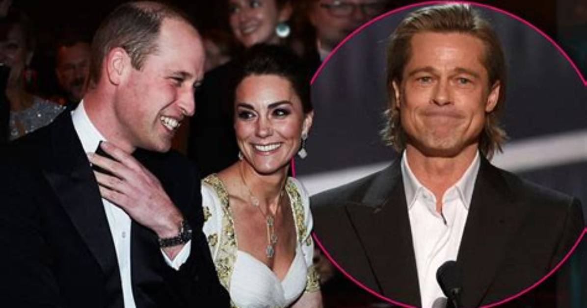 Prince William & Kate Middleton Laugh at Brad Pitt Naming Bafta Award ‘Harry’ in Megxit Joke