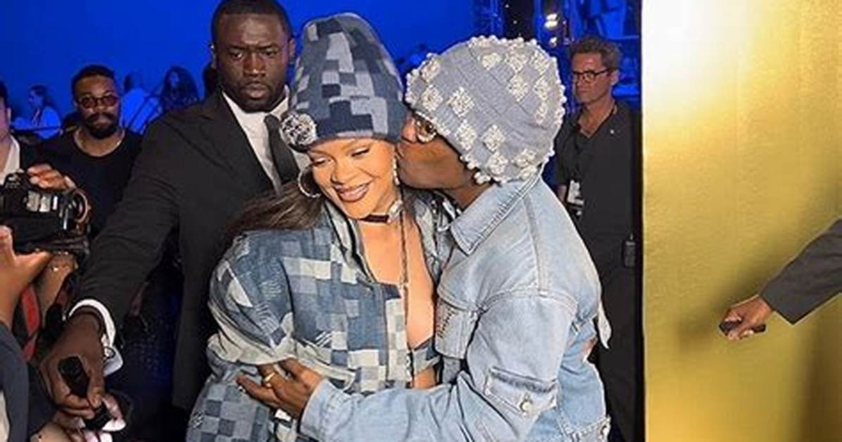 Rihanna & A$Ap Rocky Spotted at Pharrell’s Louis Vuitton Fashion Show – Hollywood Life