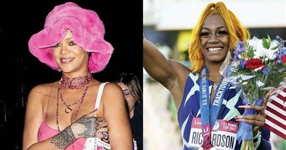 Rihanna Mocks Olympics’ Cardboard Beds as She Shows Love to Sha’carri Richardson