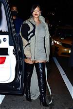 Rihanna Rocks Thigh-High Boots & Mini Getting Cozy with A$Ap Rocky at Afterparty: Photo