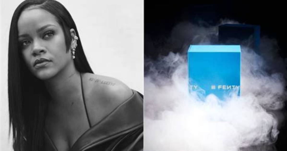 Rihanna Stuns in Fenty Parfum Black & White Pics – Hollywood Life