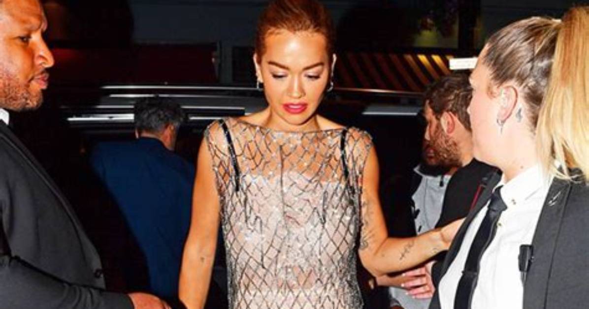 Rita Ora Slays in Sheer, Sparkly Dress at ‘Thor’ Afterparty in London
