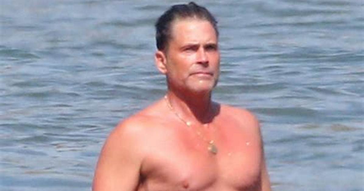 Rob Lowe, 57, Looks Buff as He Goes for a Shirtless Swim in Santa Barbara — See Pics