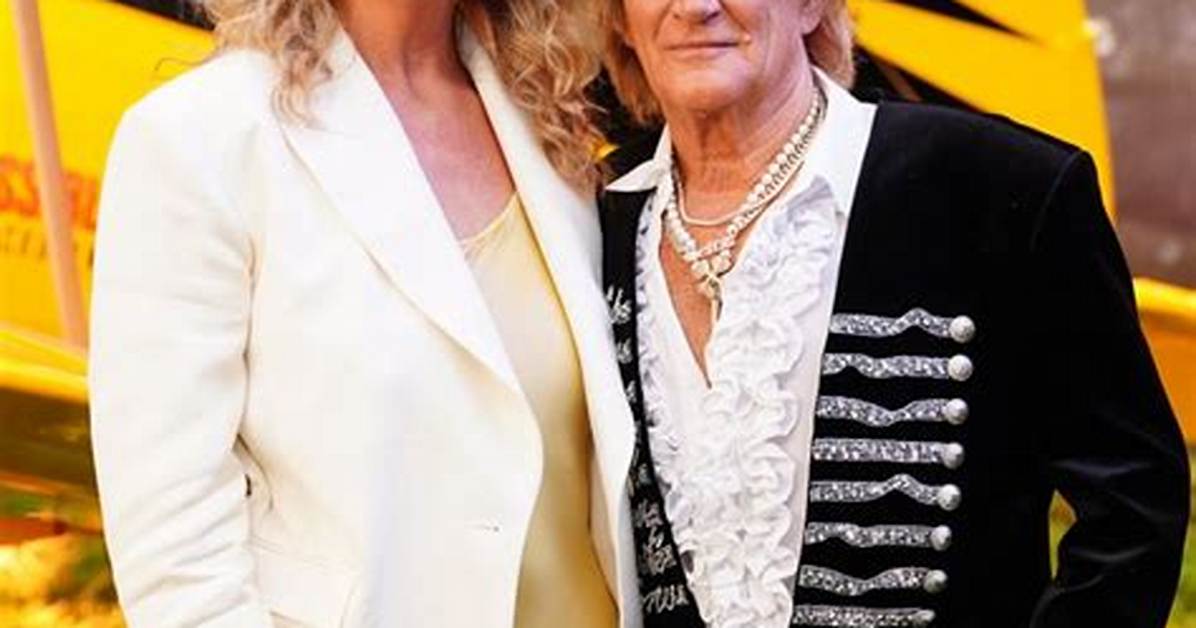 Rod Stewart, 77, & Wife Penny Lancaster, 50, Match in Silver on Date Night at Annabel’s — Photo