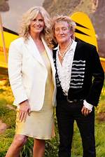 Rod Stewart, 77, & Wife Penny Lancaster, 50, Match in Silver on Date Night at Annabel’s — Photo