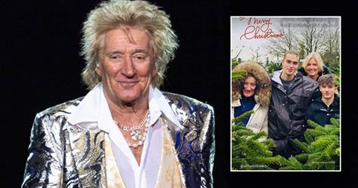 Rod Stewart Seen in Rare Photo with 6 of His 8 Kids for the Holidays