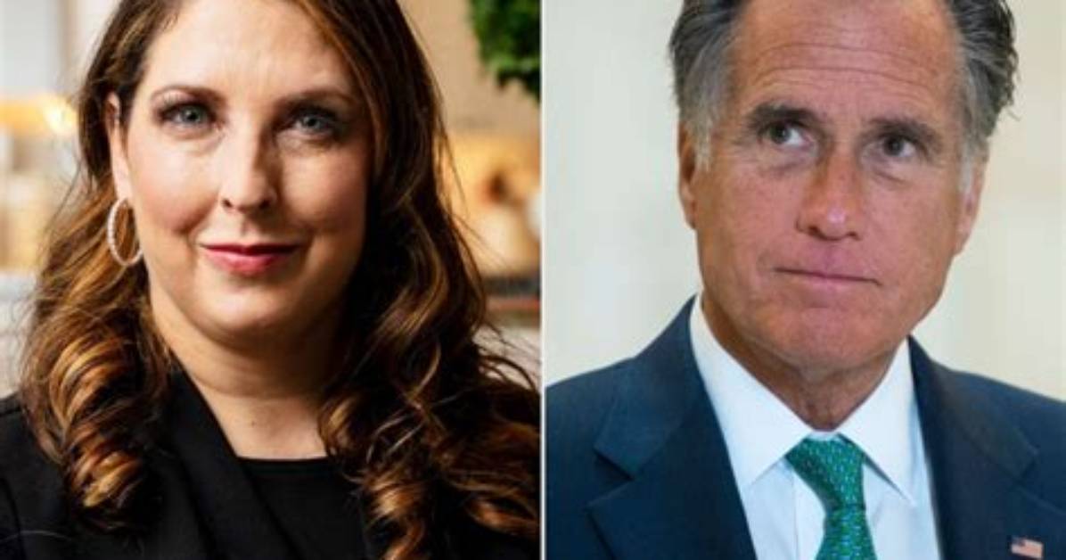 Ronna Mcdaniel and Mitt Romney