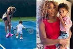 Serena Williams & Daughter, 2, Cuddle up in Bed with Alexis Ohanian During Maldives Vacay — Pic