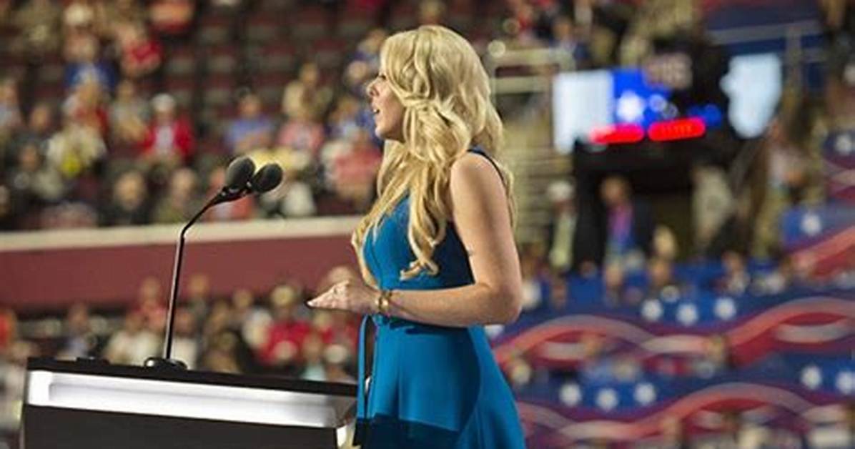 Tiffany Trump Stuns in Bright Blue During Her Speech at the Rnc