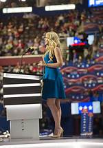 Tiffany Trump Stuns in Bright Blue During Her Speech at the Rnc