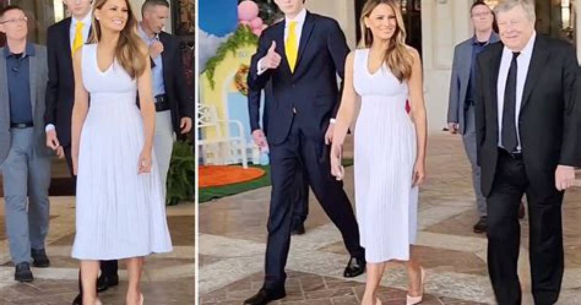 Towers over Tall Mom Melania at White House – Hollywood Life