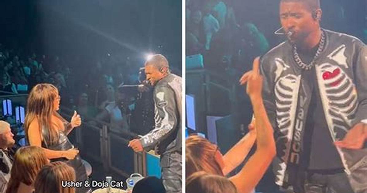 Usher Serenades Doja Cat & Jessica Alba During Last Vegas Concert – Hollywood Life