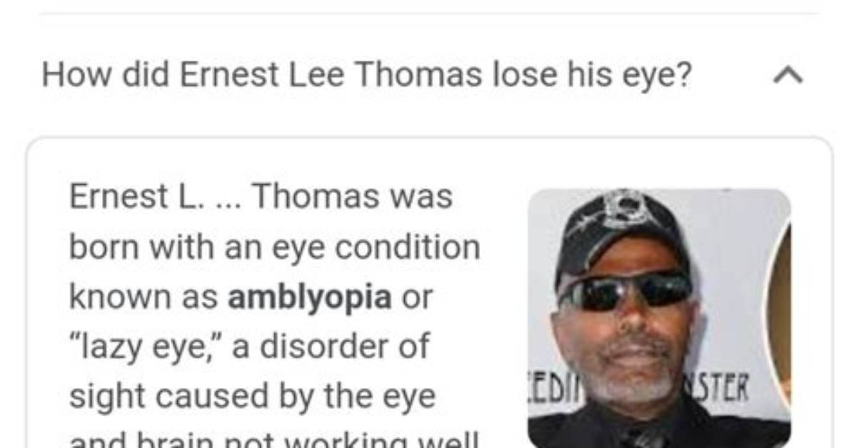 What Happened to Ernest Lee Thomas Eye? Net Worth, Wife