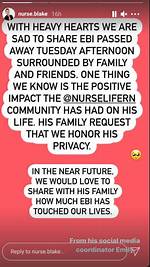 Who Was Ebi Nurse? Obituary & Instagram – Death Cause Revealed